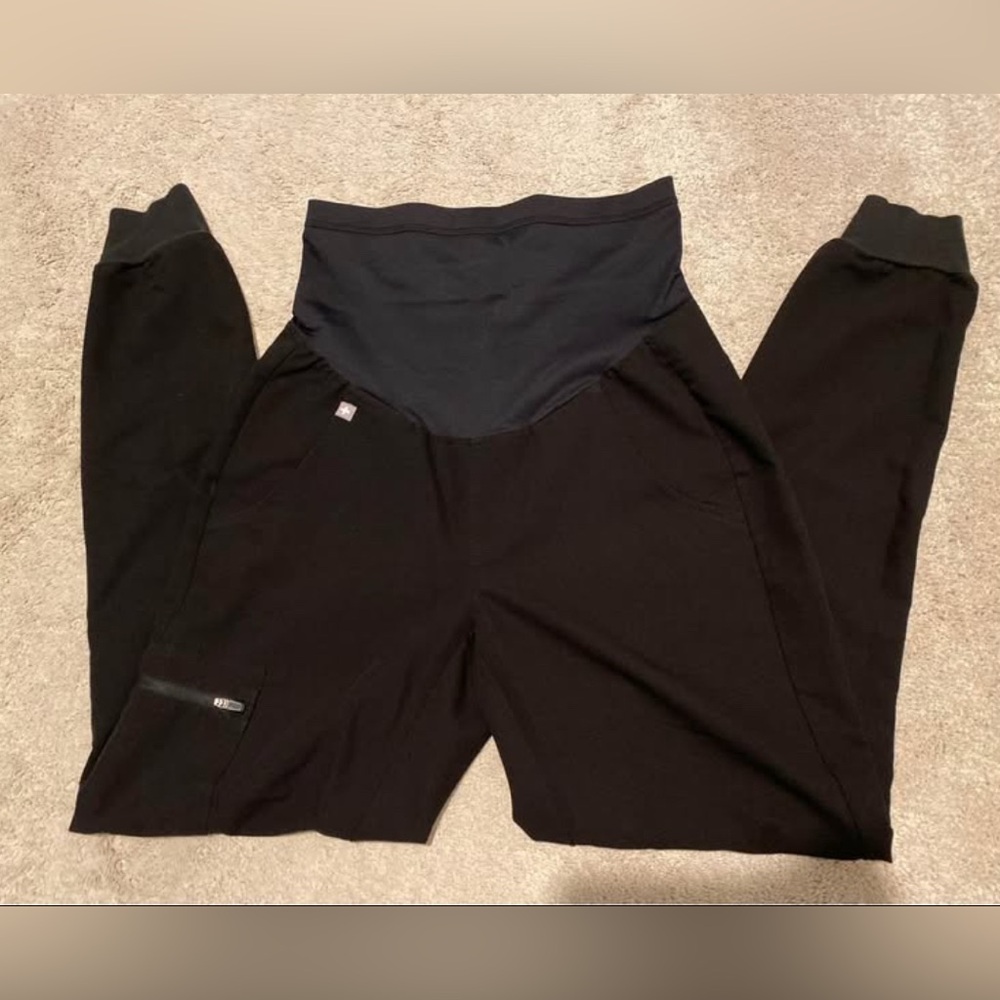 FIGS Maternity XXS Black Zamora Bottoms